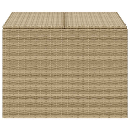 vidaXL Garden Storage Box Mix Beige 291L Poly Rattan