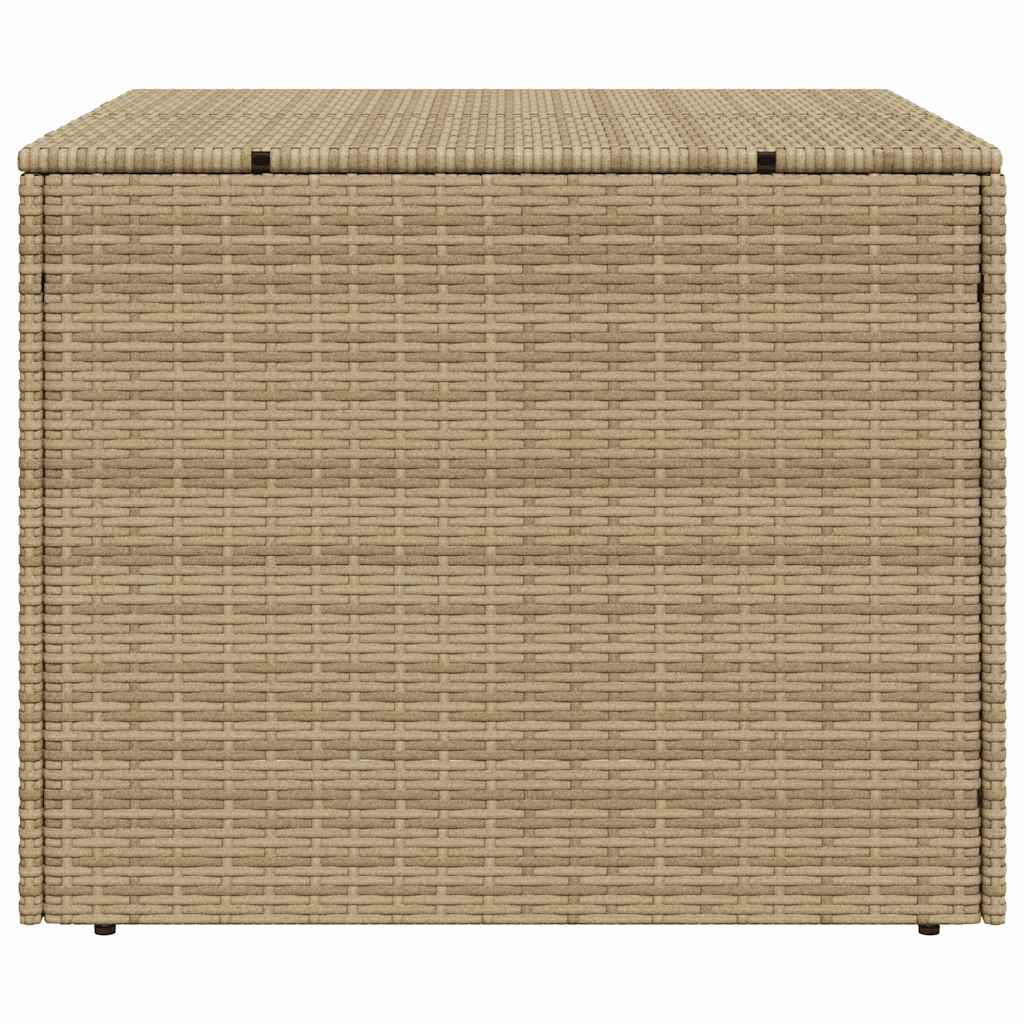 vidaXL Garden Storage Box Mix Beige 291L Poly Rattan