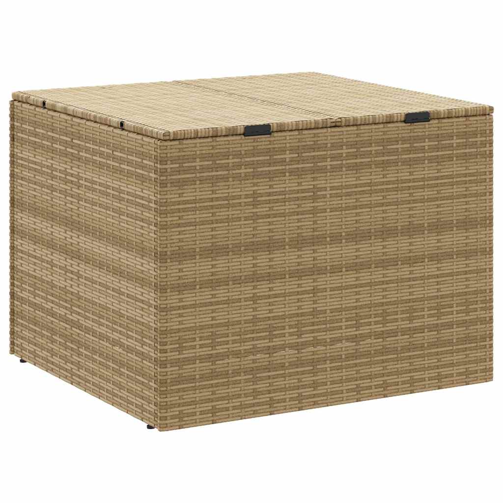 vidaXL Garden Storage Box Mix Beige 291L Poly Rattan