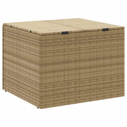 vidaXL Garden Storage Box Mix Beige 291L Poly Rattan