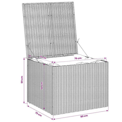 vidaXL Garden Storage Box Mix Beige 291L Poly Rattan