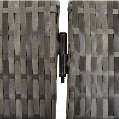 vidaXL Room Divider 4 Panels Grey Poly Rattan