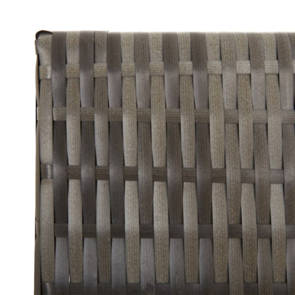 vidaXL Room Divider 3 Panels Grey Poly Rattan