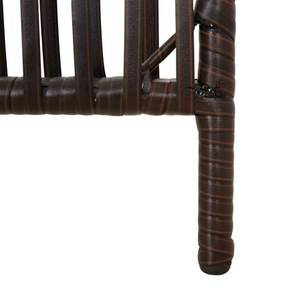 vidaXL Room Divider 3 Panels Brown Poly Rattan