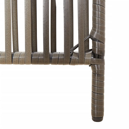 vidaXL Room Divider 5 Panels Grey Poly Rattan