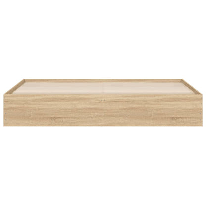 vidaXL Bed Frame with Drawers without Mattress Sonoma Oak 200x200 cm
