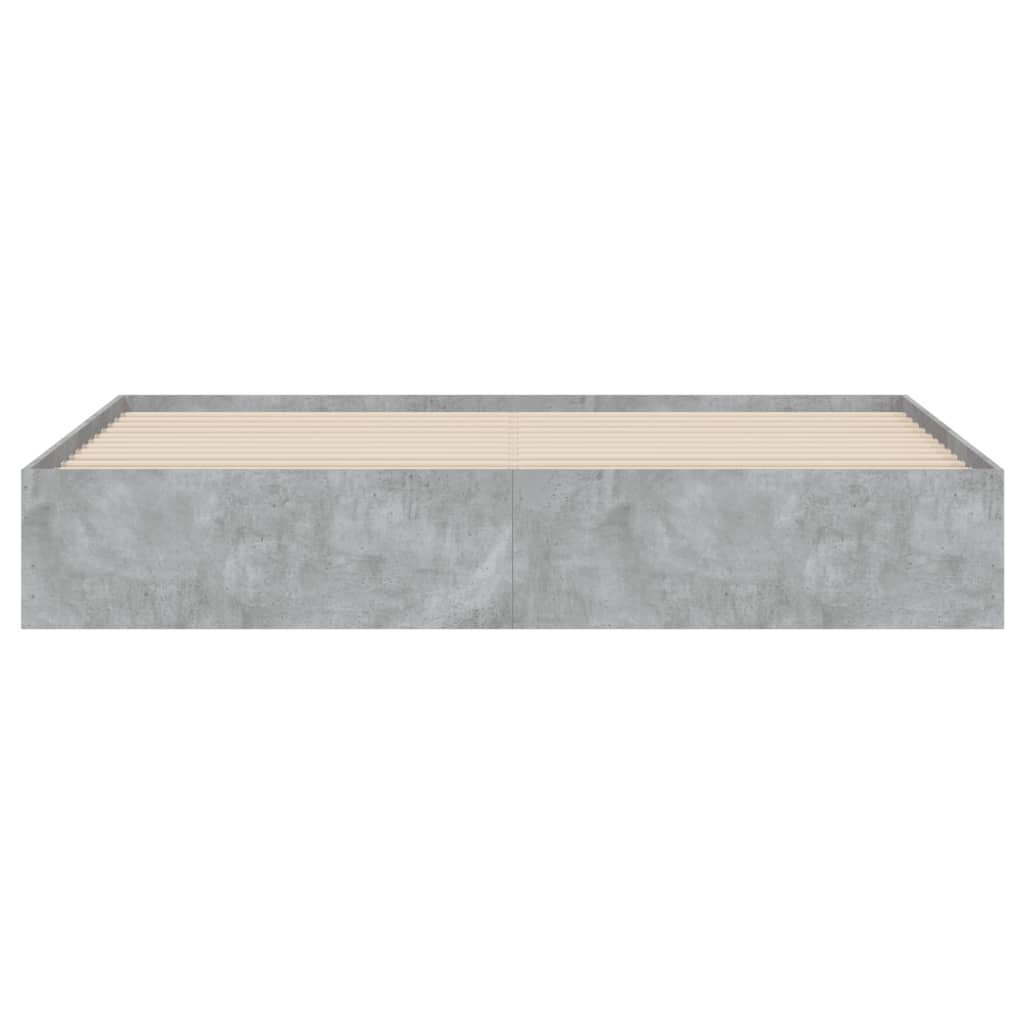vidaXL Bed Frame with Drawers without Mattress Concrete Grey 200x200 cm
