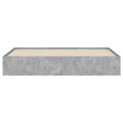 vidaXL Bed Frame with Drawers without Mattress Concrete Grey 200x200 cm