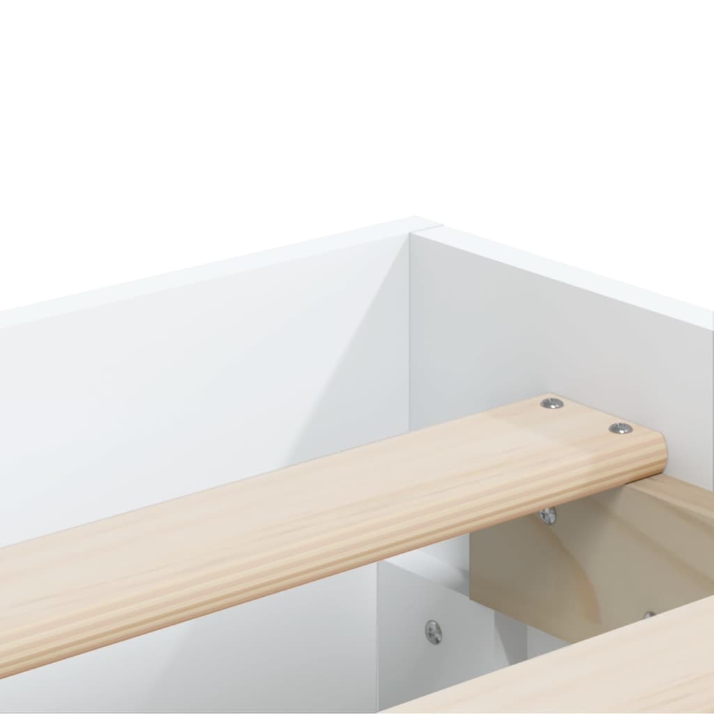 vidaXL Bed Frame with Drawers without Mattress White 180x200 cm Super King