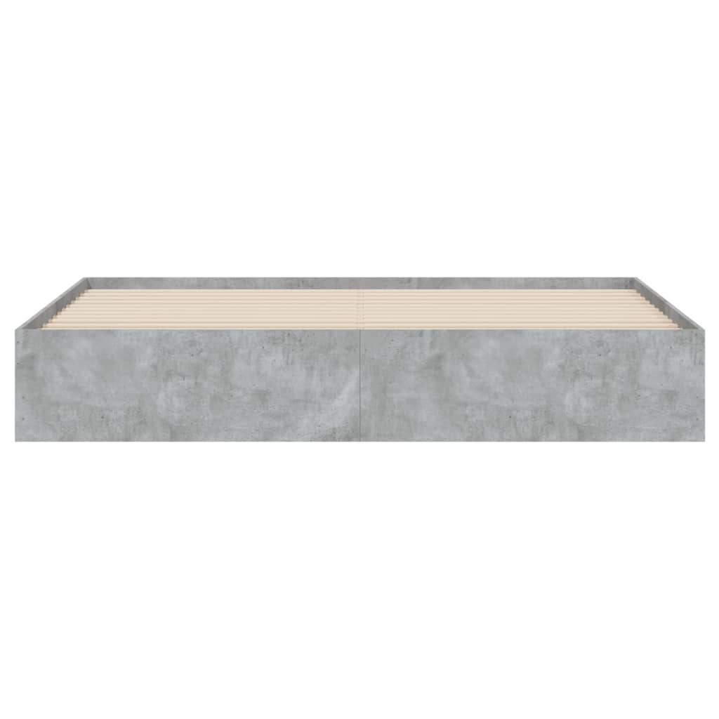 vidaXL Bed Frame with Drawers without Mattress Concrete Grey 180x200 cm Super King
