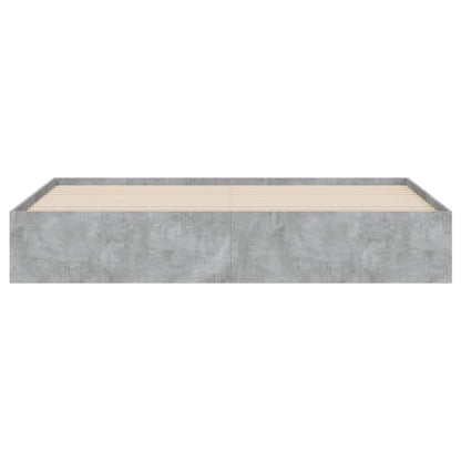 vidaXL Bed Frame with Drawers without Mattress Concrete Grey 180x200 cm Super King
