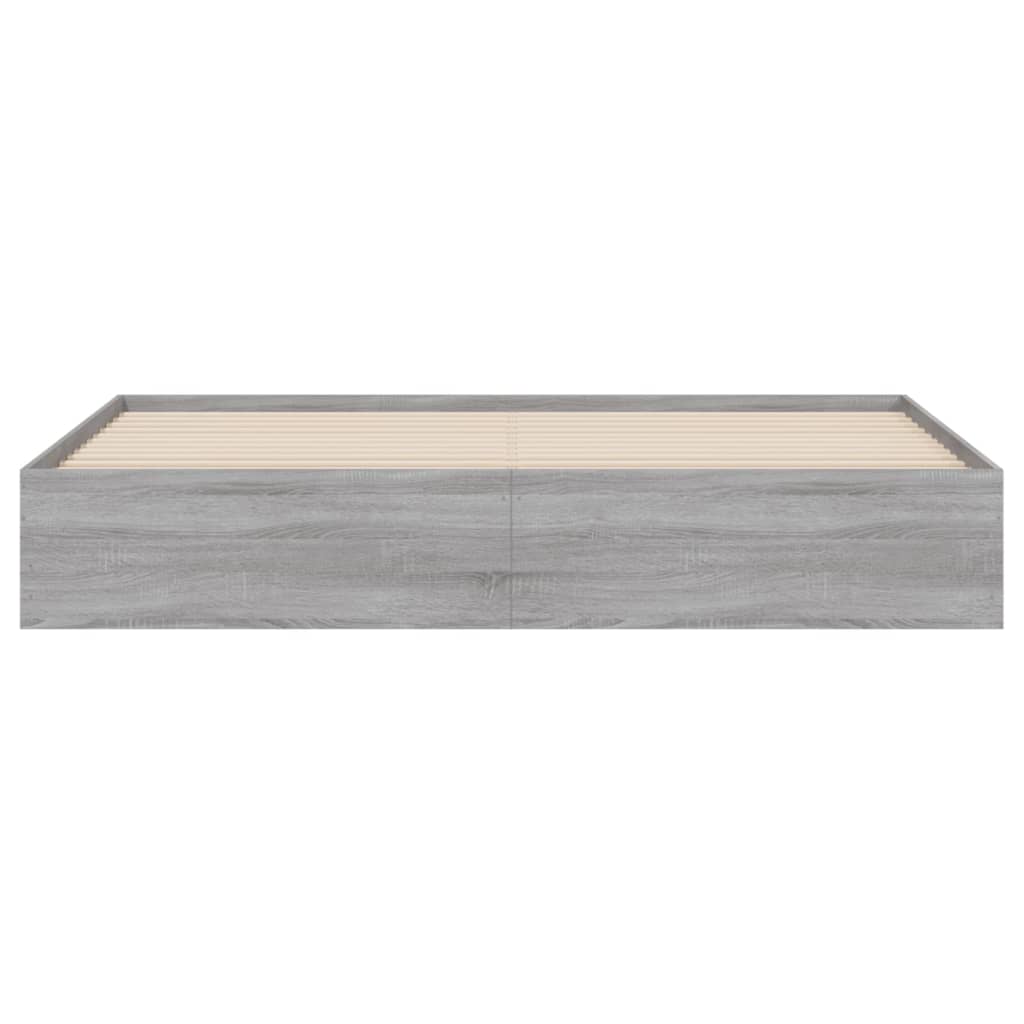 vidaXL Bed Frame with Drawers without Mattress Grey Sonoma 180x200 cm Super King