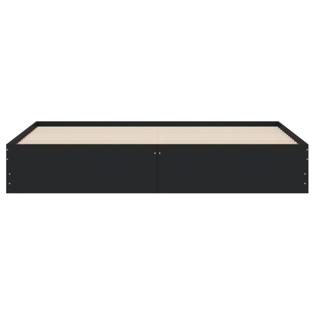 vidaXL Bed Frame with Drawers without Mattress Black 160x200 cm