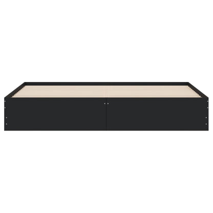 vidaXL Bed Frame with Drawers without Mattress Black 160x200 cm
