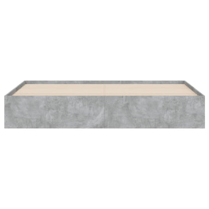 vidaXL Bed Frame with Drawers without Mattress Concrete Grey 160x200 cm