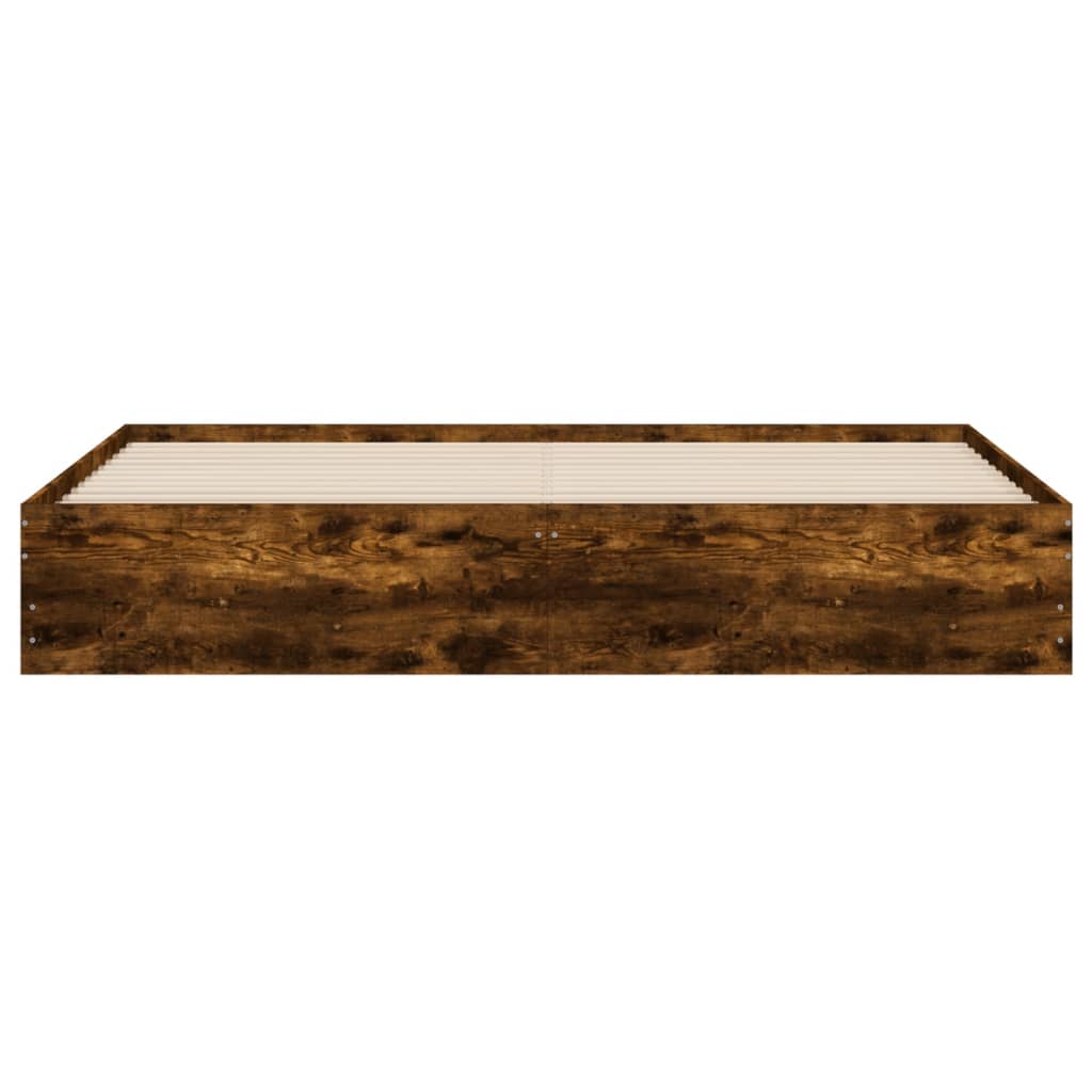 vidaXL Bed Frame with Drawers without Mattress Smoked Oak 160x200 cm