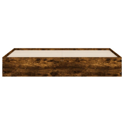 vidaXL Bed Frame with Drawers without Mattress Smoked Oak 160x200 cm