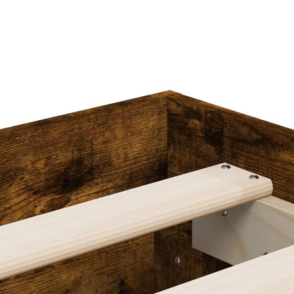 vidaXL Bed Frame with Drawers without Mattress Smoked Oak 160x200 cm