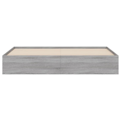 vidaXL Bed Frame with Drawers without Mattress Grey Sonoma 160x200 cm