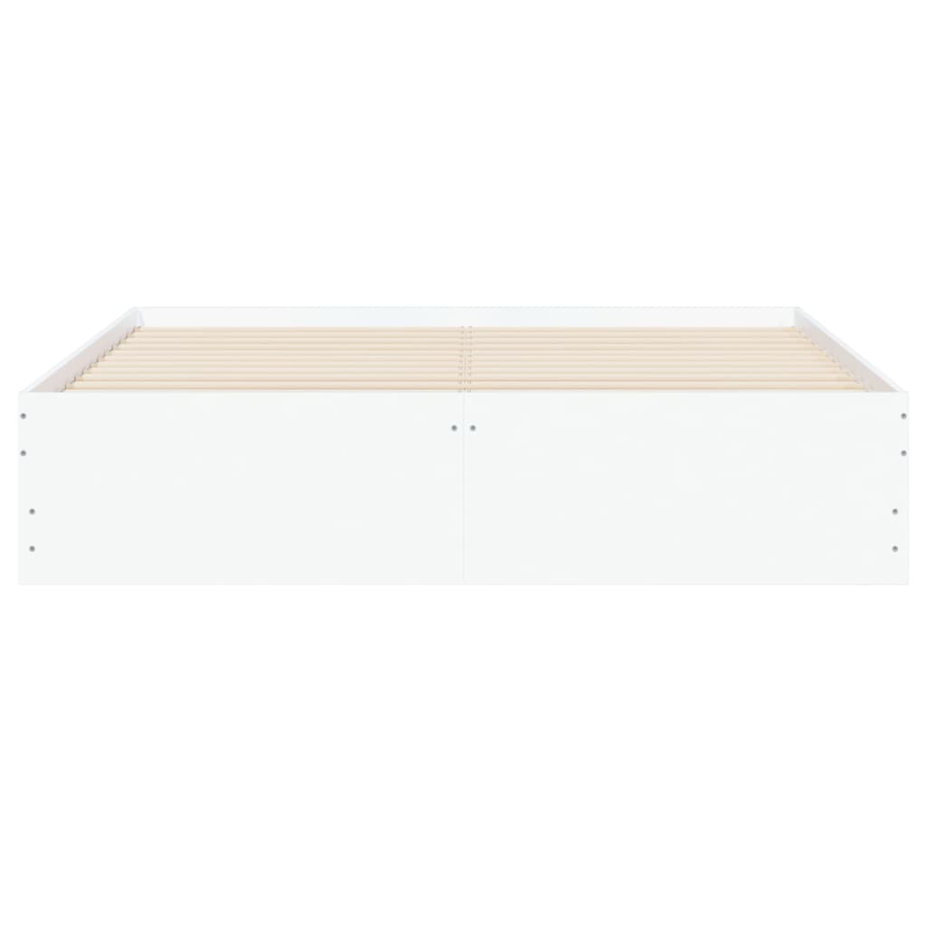 vidaXL Bed Frame with Drawers without Mattress White 150x200 cm King Size