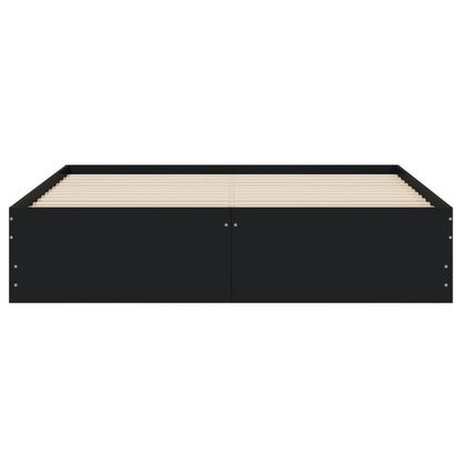 vidaXL Bed Frame with Drawers without Mattress Black 150x200 cm King Size