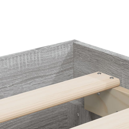 vidaXL Bed Frame with Drawers without Mattress Grey Sonoma 150x200 cm King Size