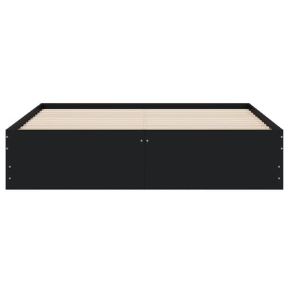 vidaXL Bed Frame with Drawers without Mattress Black 140x200 cm