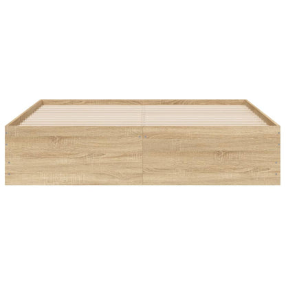 vidaXL Bed Frame with Drawers without Mattress Sonoma Oak 140x200 cm