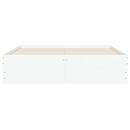 vidaXL Bed Frame with Drawers without Mattress White 120x200 cm