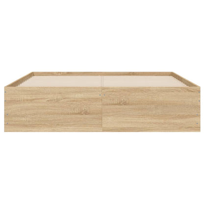 vidaXL Bed Frame with Drawers without Mattress Sonoma Oak 120x200 cm