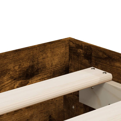 vidaXL Bed Frame with Drawers without Mattress Smoked Oak 120x200 cm