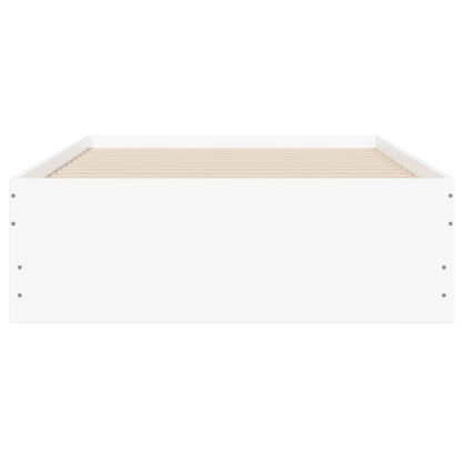 vidaXL Bed Frame with Drawers without Mattress White 100x200 cm
