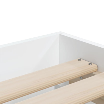 vidaXL Bed Frame with Drawers without Mattress White 100x200 cm