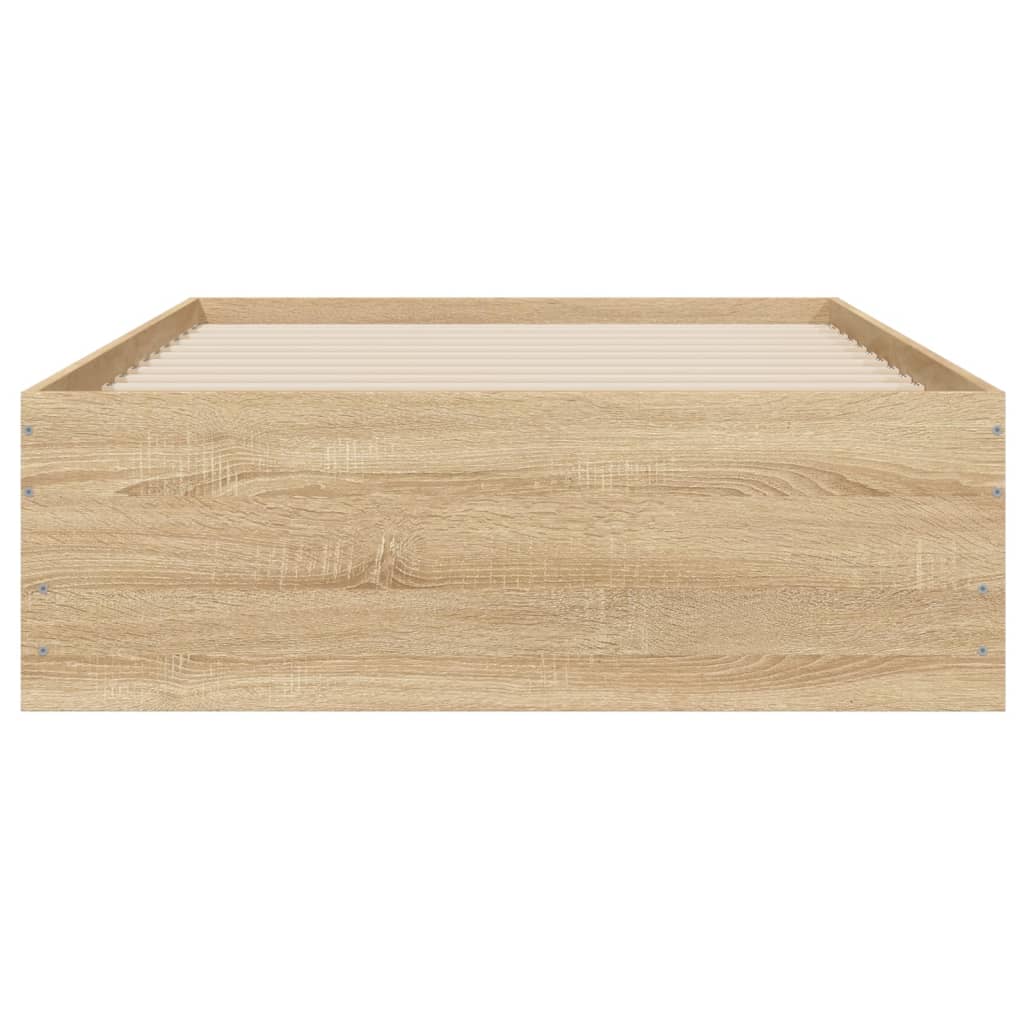 vidaXL Bed Frame with Drawers without Mattress Sonoma Oak 100x200 cm