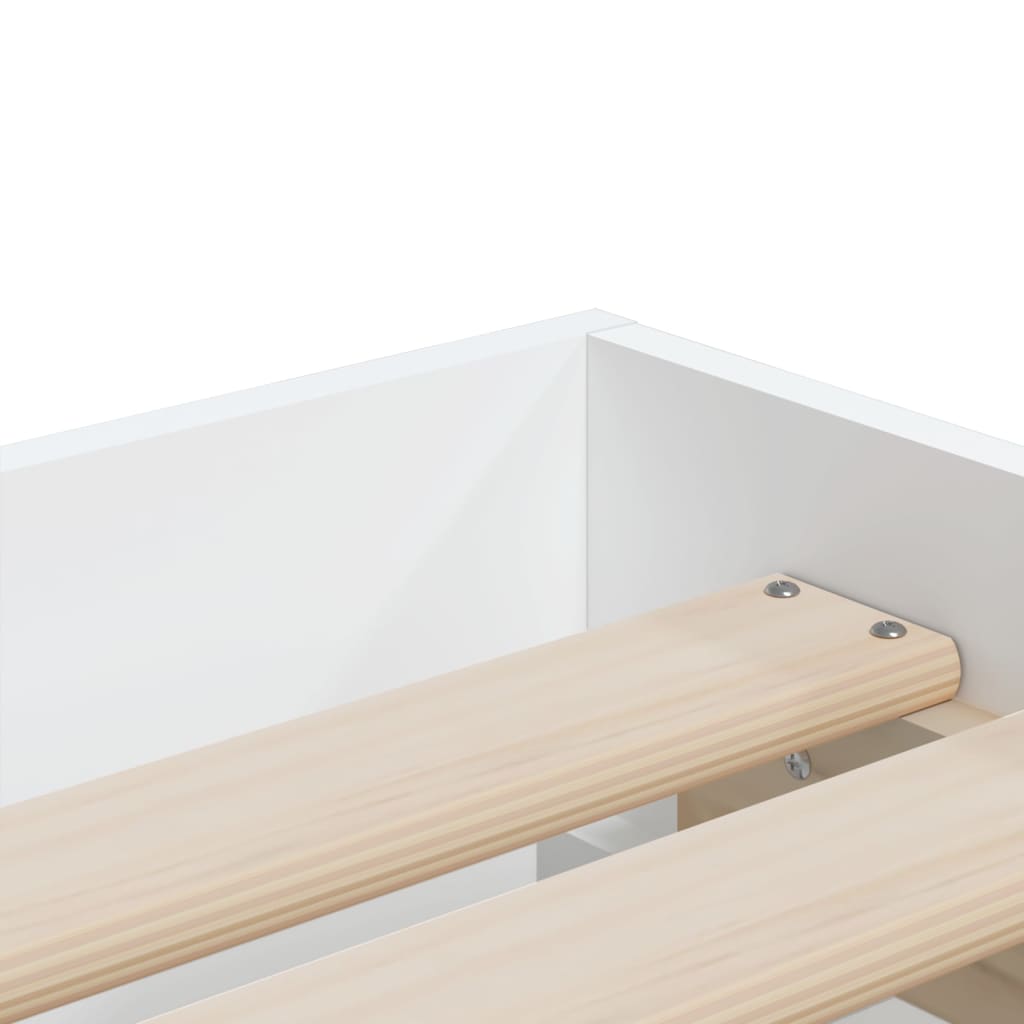vidaXL Bed Frame with Drawers without Mattress White 90x200 cm