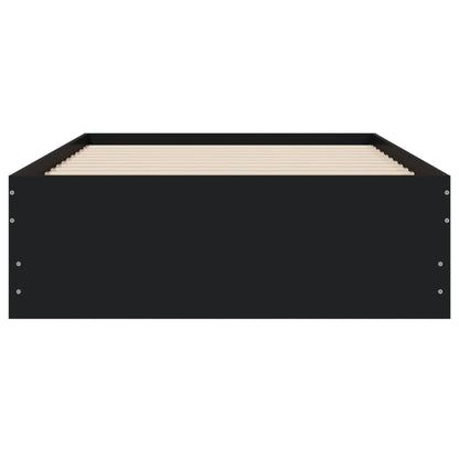 vidaXL Bed Frame with Drawers without Mattress Black 90x200 cm