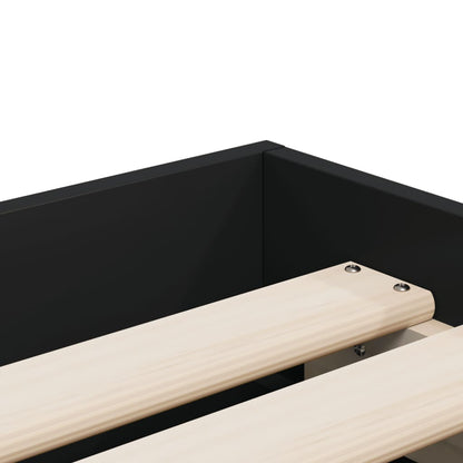 vidaXL Bed Frame with Drawers without Mattress Black 90x200 cm