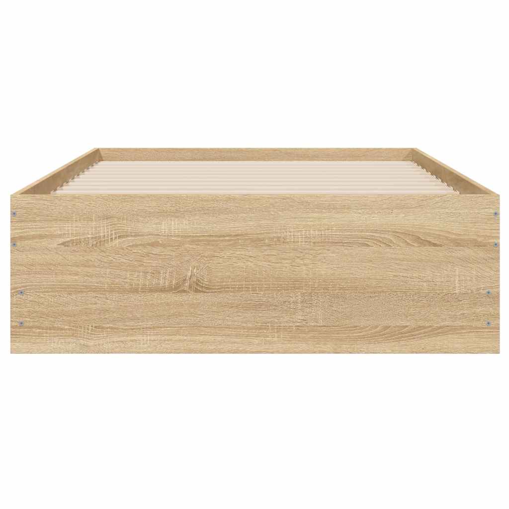 vidaXL Bed Frame with Drawers without Mattress Sonoma Oak 90x200 cm