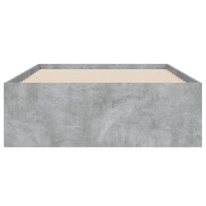 vidaXL Bed Frame with Drawers without Mattress Concrete Grey 90x200 cm