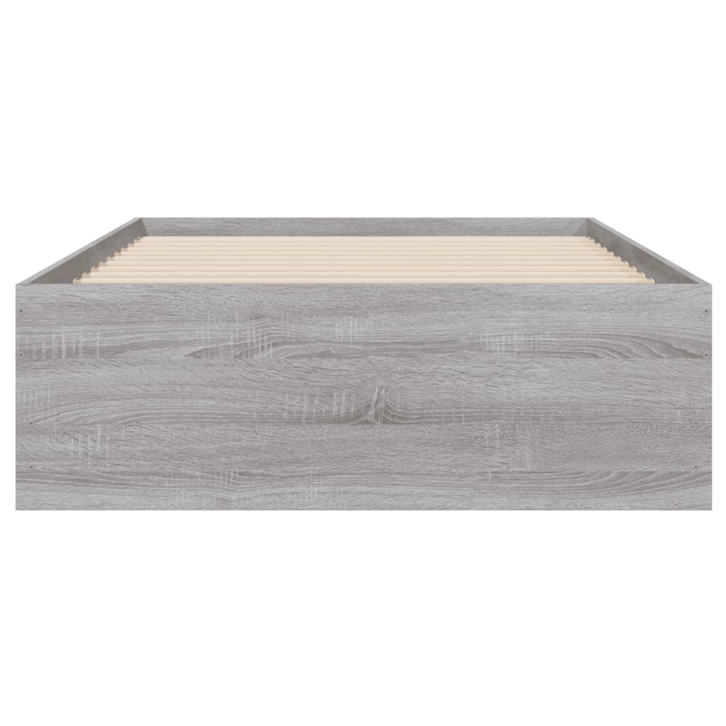 vidaXL Bed Frame with Drawers without Mattress Grey Sonoma 90x200 cm