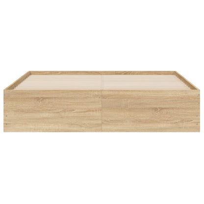 vidaXL Bed Frame with Drawers without Mattress Sonoma Oak 140x190 cm