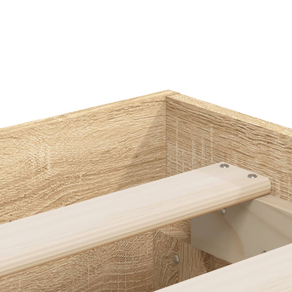 vidaXL Bed Frame with Drawers without Mattress Sonoma Oak 140x190 cm