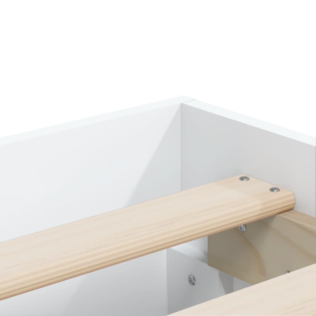 vidaXL Bed Frame with Drawers without Mattress White 120x190 cm Small Double