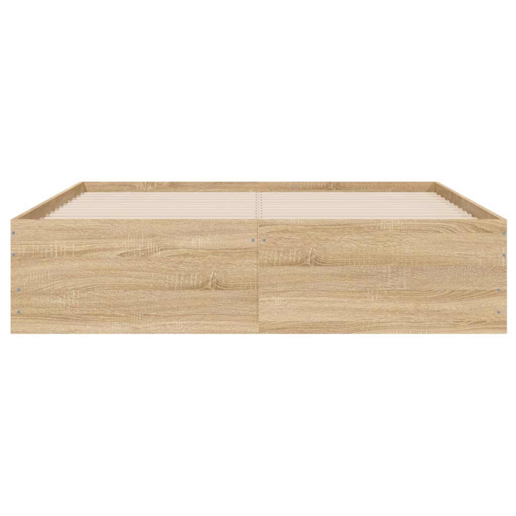 vidaXL Bed Frame with Drawers without Mattress Sonoma Oak 120x190 cm Small Double