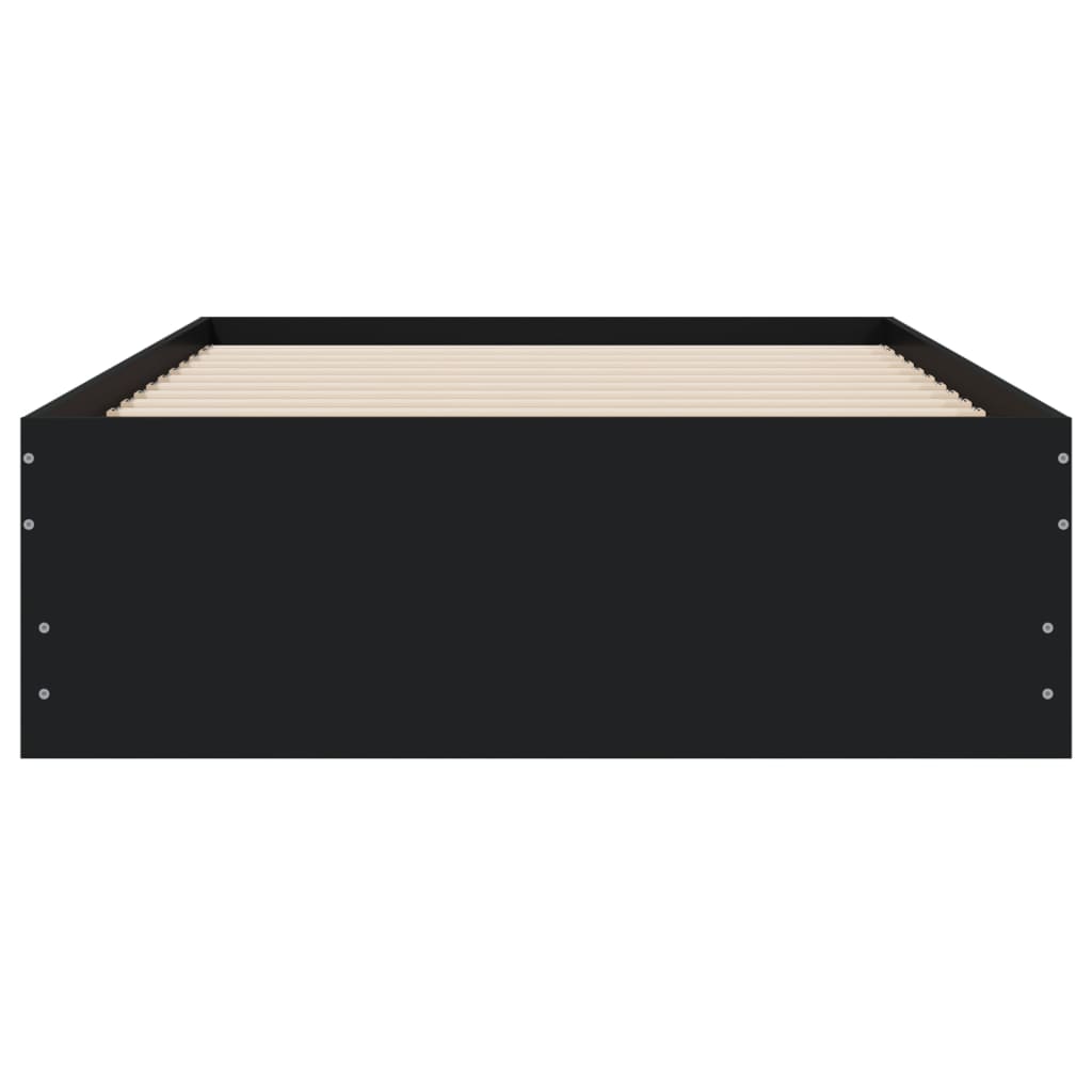 vidaXL Bed Frame with Drawers without Mattress Black 90x190 cm Single