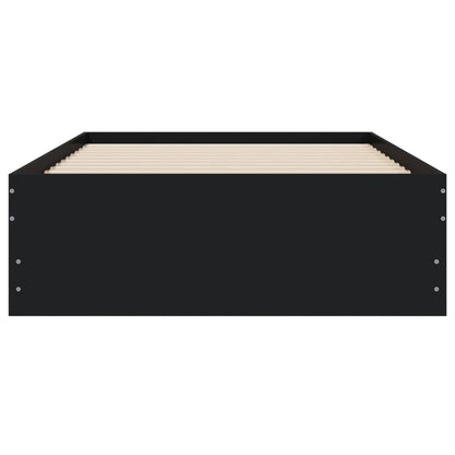 vidaXL Bed Frame with Drawers without Mattress Black 90x190 cm Single