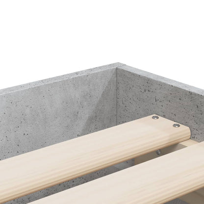 vidaXL Bed Frame with Drawers without Mattress Concrete Grey 90x190 cm Single