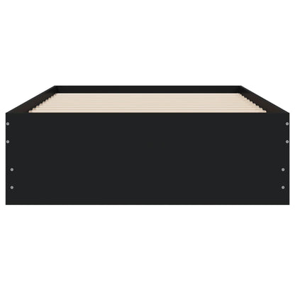 vidaXL Bed Frame with Drawers without Mattress Black 75x190 cm Small Single