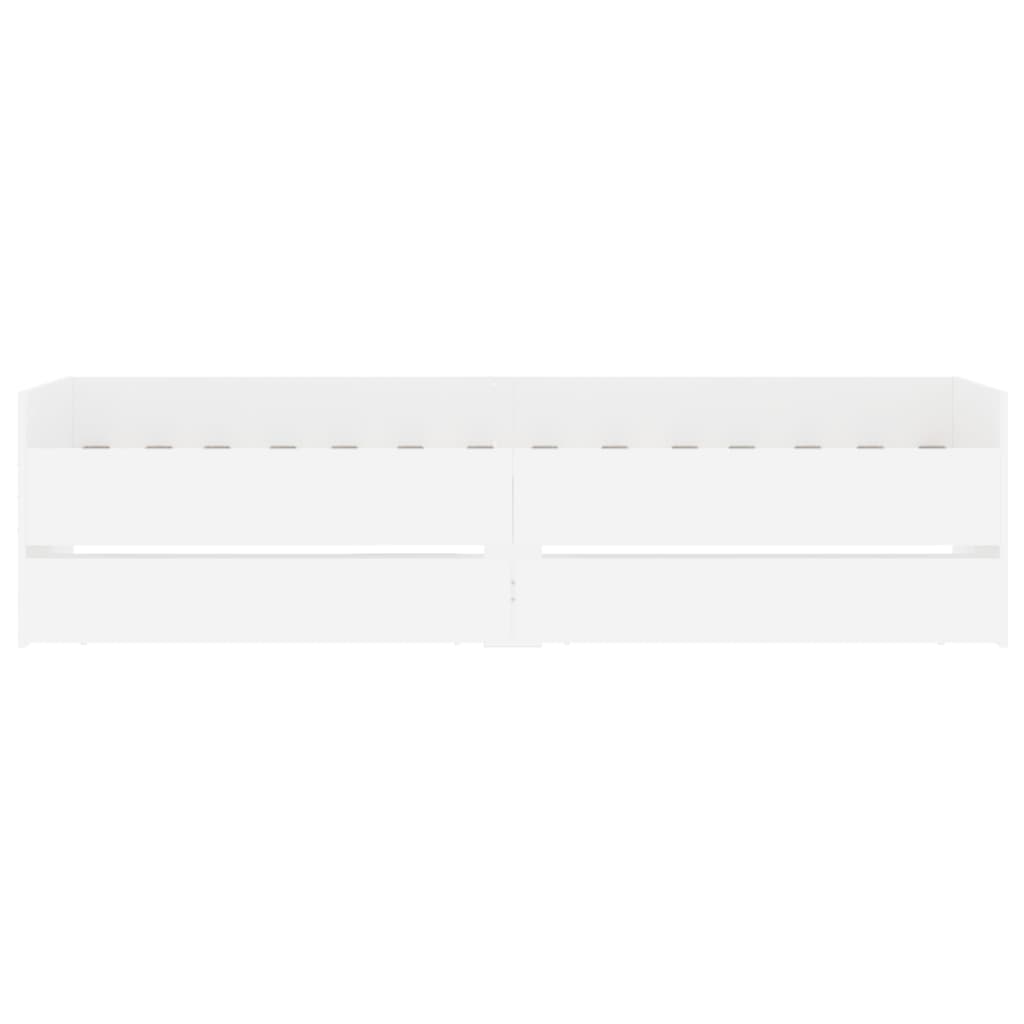vidaXL Bed Frame with Drawers without Mattress White 100x200 cm