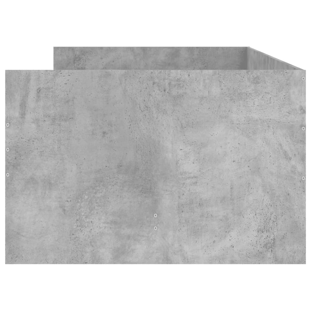 vidaXL Bed Frame with Drawers without Mattress Concrete Grey 100x200 cm